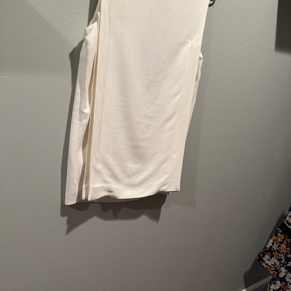 New NWT Escada Ivory White Minimalist Sleeveless Cape Back Long Blouse Top - Picture 15 of 16